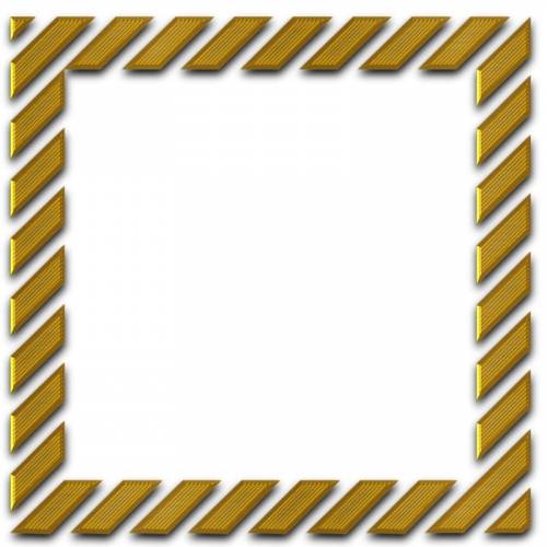 Рамка квадратная с золотыми параллельными полосами