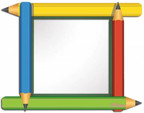 Школьная рамка из карандашей