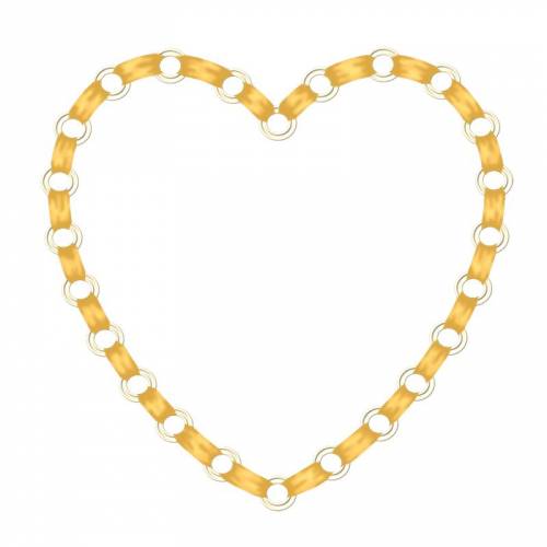 Сердечко-рамка из желтых ленточек и белых колечек