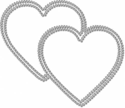 Сердечки Два сердечка из драгоценных камешков рамки