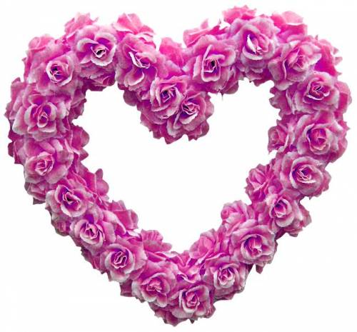 Рамка-сердечко из розовых роз