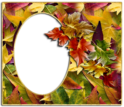 Красивая рамка на фоне осенней листвы