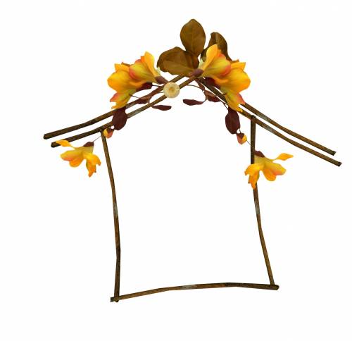 Легкая рамка с желтыми цветами в виде домика