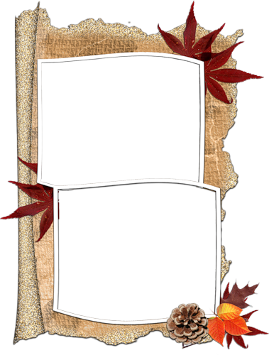 Осенняя рамка для двух фото