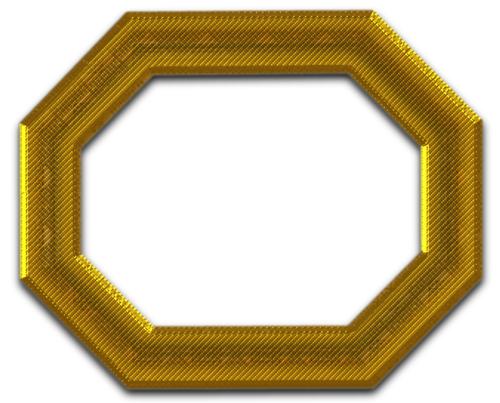 Золотая рамка восьмиугольником