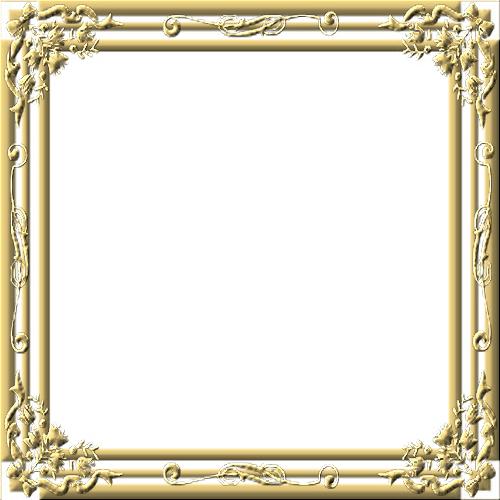 Рамка квадратная золотая из трех частей