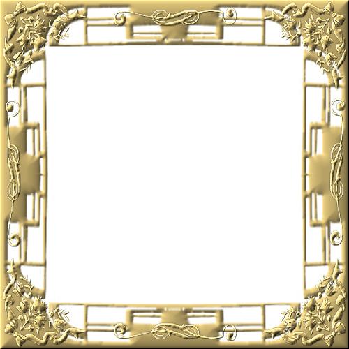 Р мка квадратная золотая с геометрическим рисунком