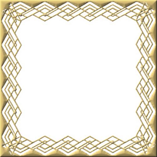 Золотая квадратная  рамка геометрическая