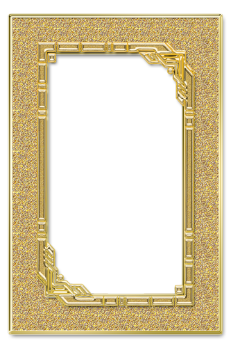 Золотая рамочка со скошенными противоположными уголками