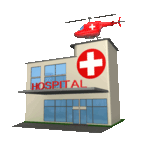 Вертолет привез больных в больницу
