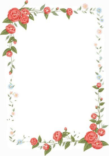 Красивая рамочка для текста украшена цветами