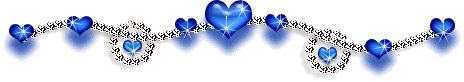 Очаровательный разделитель голубые сердечки