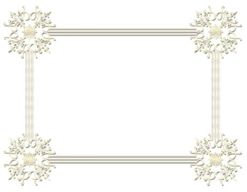 Белая рамка с красивыми украшеними в углах