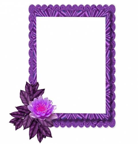 Фиолетовая атласная с цветком