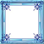 Квадратная рамка голубая