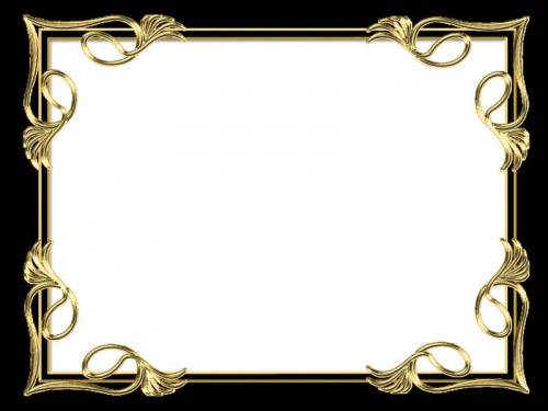 Черная рамка с шикарной золотой отделкой