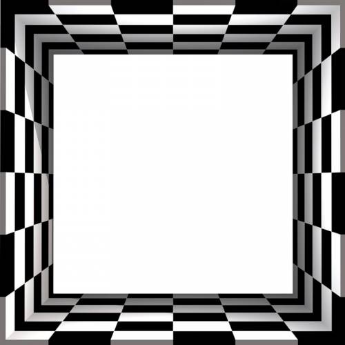 Рамка черная с белым квадратиками