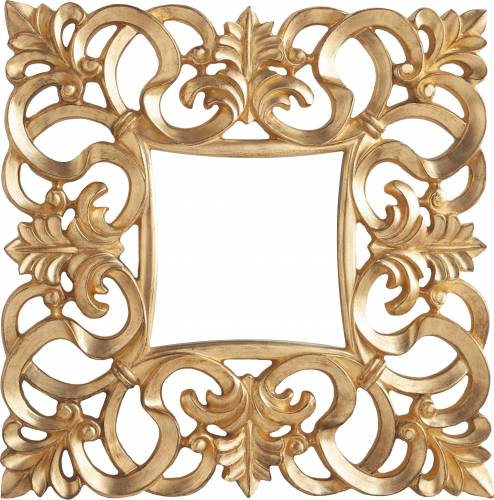 Золотая ажурная рамка с травяным орнаментом