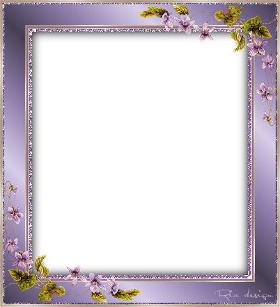 Фиолетовая рамочка с нежными цветами