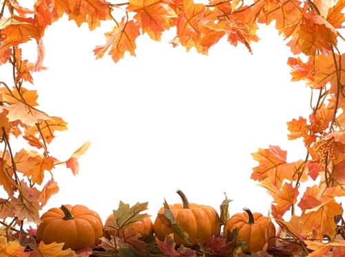 Осенняя листва и тыквы