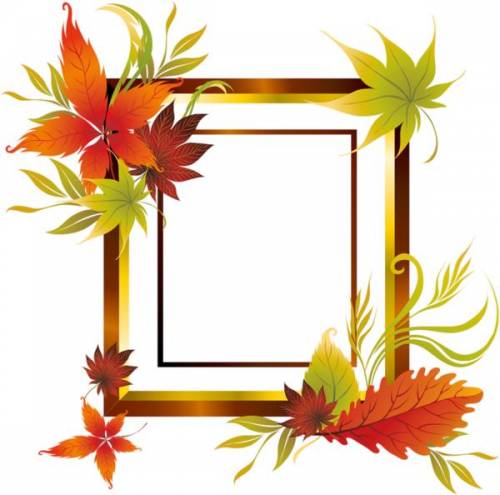 Красивая рамка с яркими осенними листьями