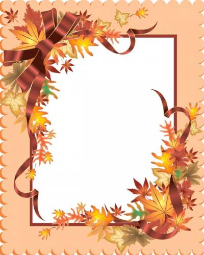 Рамка с падающими осенними листьями