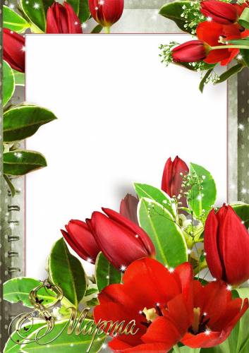 8 Марта. Красные тюльпаны
