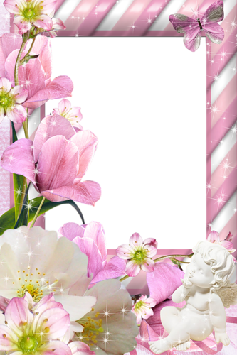 Очаровательная рамка с розовыми цветами