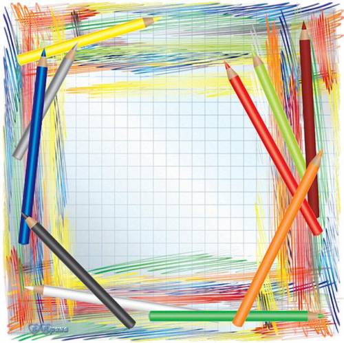 Рамка. Рисунок цветными карандашами