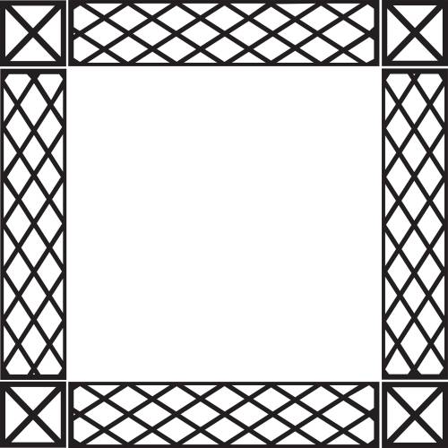 Квадратная рамка с пересечением линий