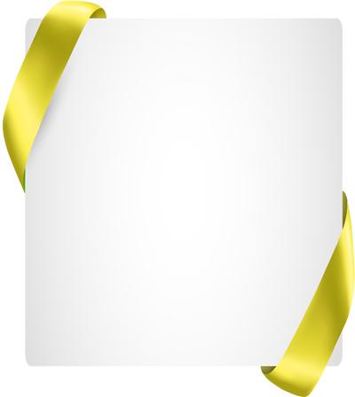 Рамка-лист с желтой лентой