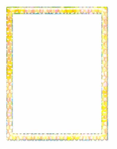 Прямоугольная горизонтальная рамка желто-розовая