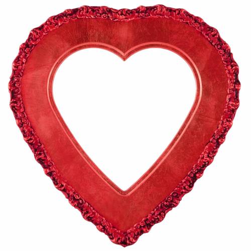 Сердце-рамка. Красное с рисунком с внешней стороны