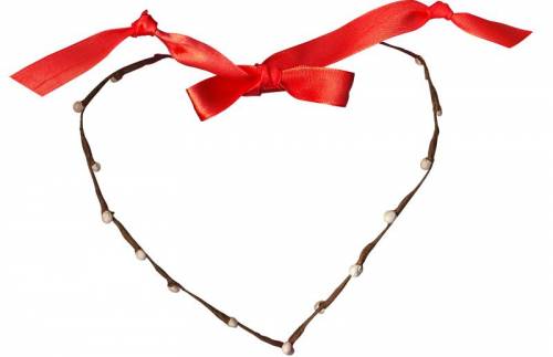 Рамка-сердечко из веточек вербы с красным бантиком