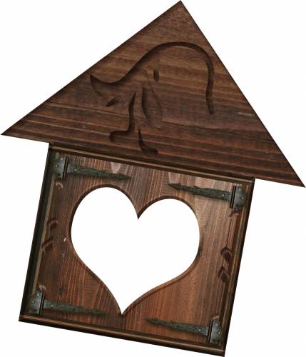 Рамка сердечко вырезано в домике