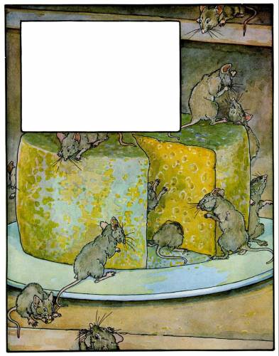 Кусок сыра и мышки