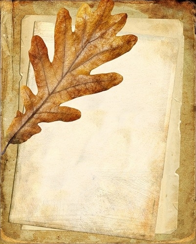 Винтажная рамка с дубовым листом
