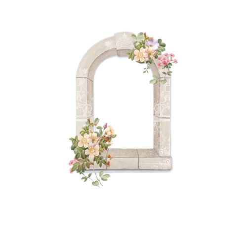 Рамка - арка с цветами