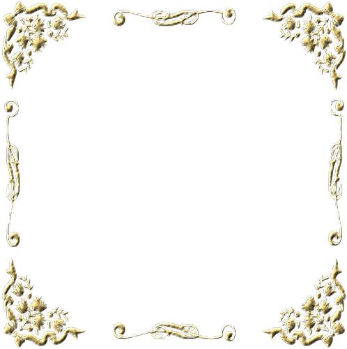 Рамка квадратная золотая с легкими украшениями