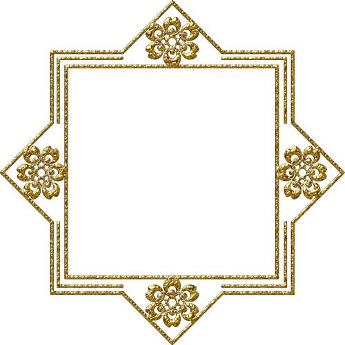 Золотая рамка Квадрат в квадрате