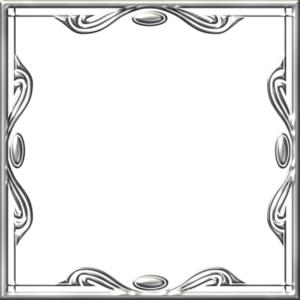 Серебряная квадратная рамка