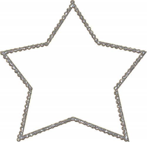 Рамка серебряная звезда