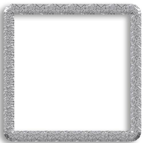 Квадратная рамка серебряная с закругленными углами