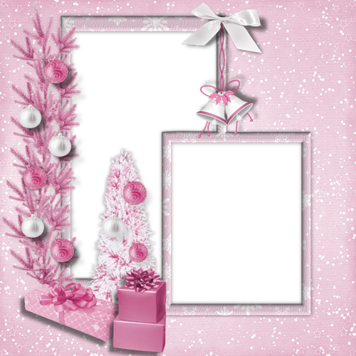 Новогодняя рамка на две фото с розовым фоном.jpg