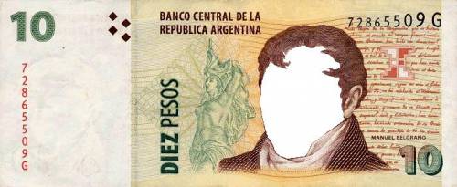 Рамка в 10 песо Аргентина