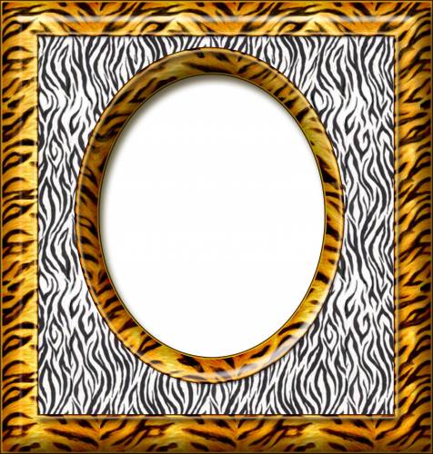 Леопардовая рамка двухцветная