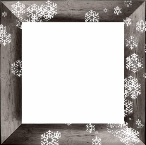 Квадратная рамка со снежинками