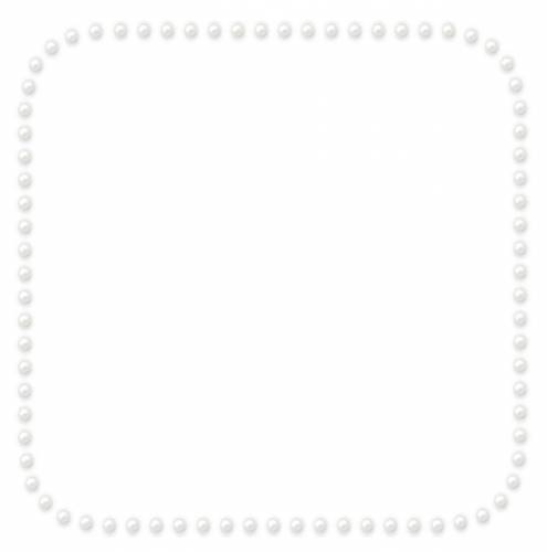 Рамка из белого жемчуга с закругленными углами