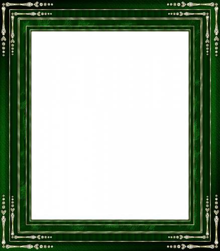 Зеленая четырехярусная рамка с драгоценными камнями