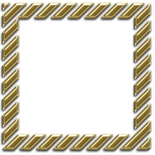 Квадратная рамочка с золотыми полосками